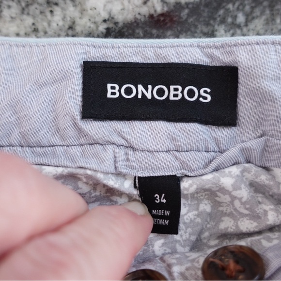 Bonobos The Chino Short Light Blue Flat Front Sz 34 Pockets Preppy Coastal - Picture 2 of 12